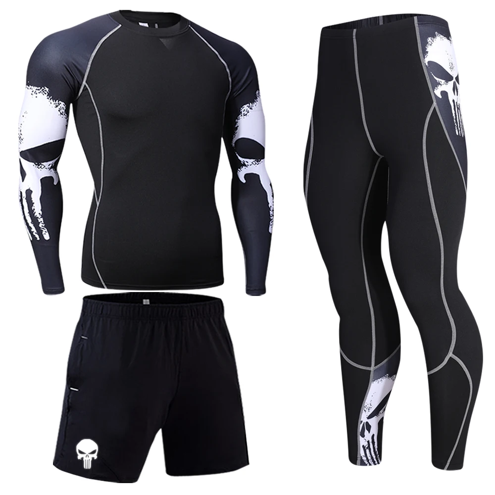 

1/2/3 Pcs/Set Men's Tracksuit Gym Fitness Compression Sports SuitDry Fit Training Sportswear Set Running Jogging Dry Oversized