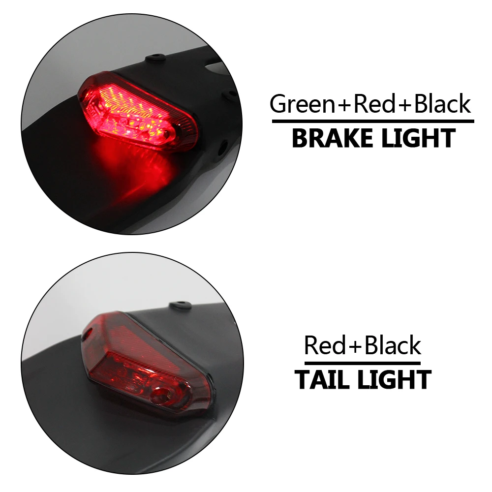 Motocicleta LED Tail Light, freio traseiro Fender, Stop Taillight, acessórios da motocicleta, 12V