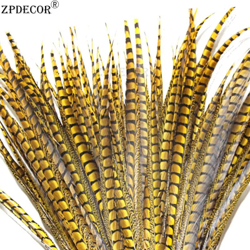 ZPDECOR Natural Lady Amherst Pheasant Feathers Size 110-120cm 44-46 Inch for Carnival