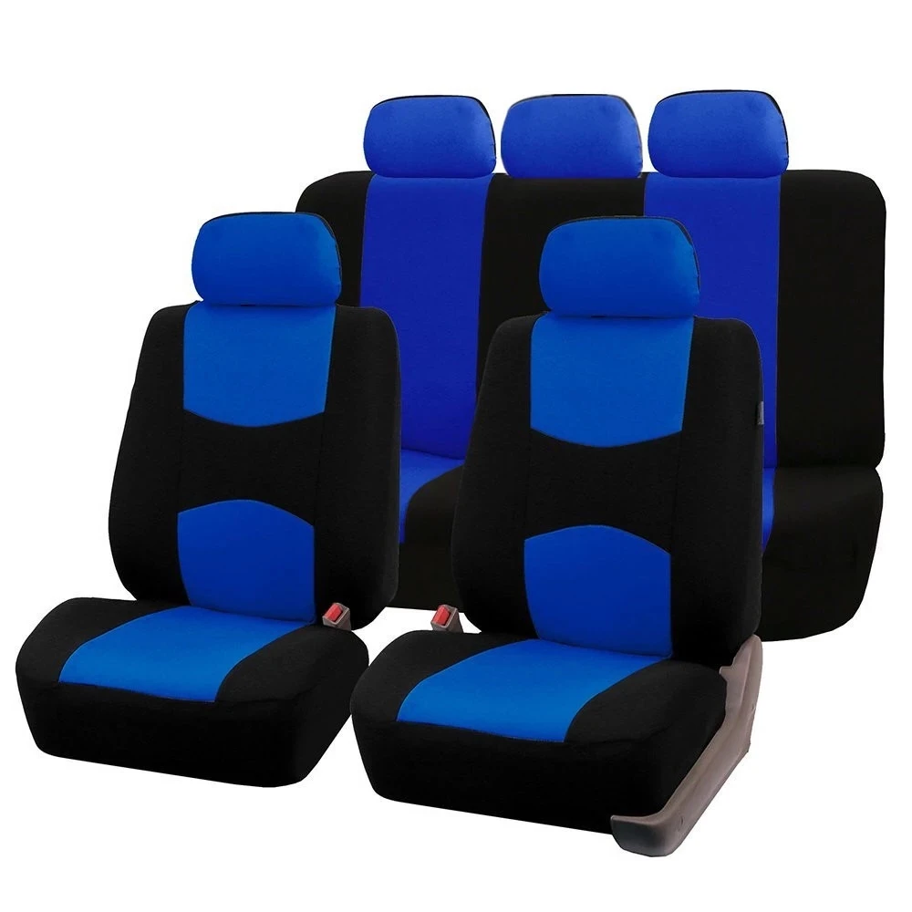 Universal 7 Colors Auto Car Seat Covers Ployester Cushion Full Set Front Rear For Sedans Seat Cover AT MT