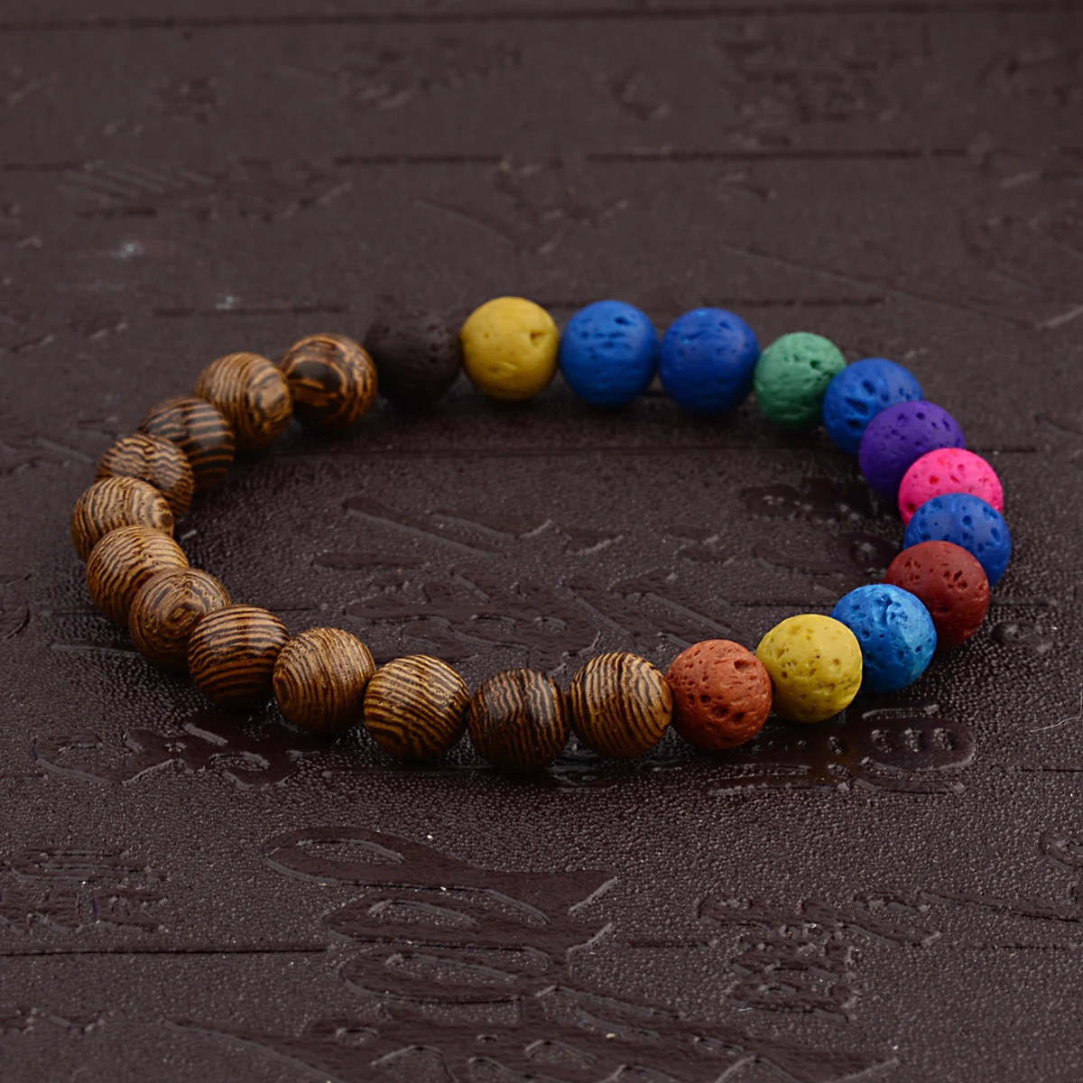 8mm New Natural Wood Beads Bracelets Men Ethinc Yoga Elasticity Bracelet Women Prayer Jewelry Meditation Bracelet Homme
