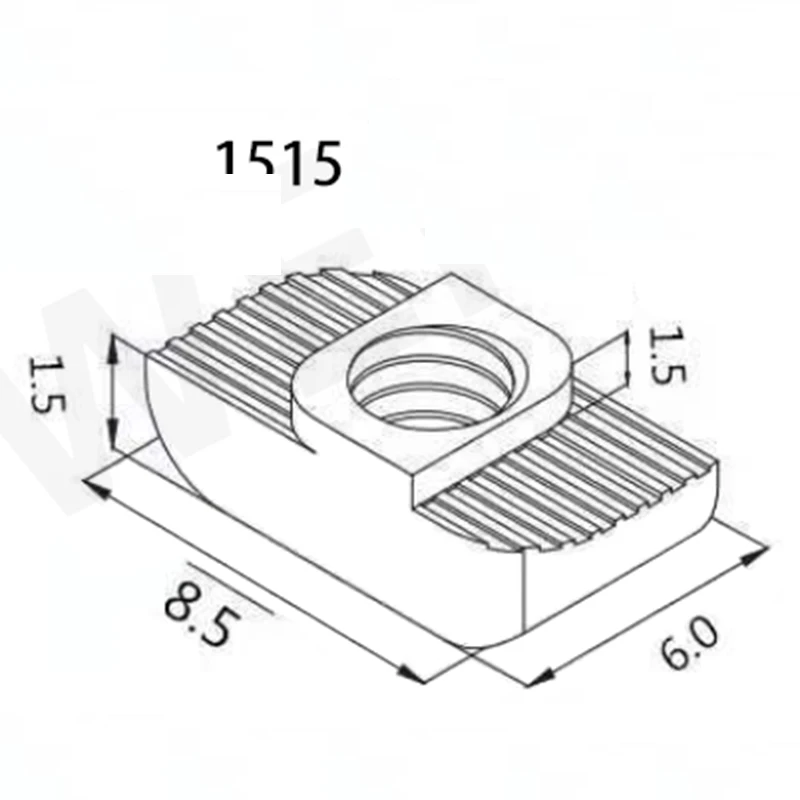 1515 aluminum Extrusion T Slot nuts Aluminum profiles Nut, M3/M4/M5 Nuts