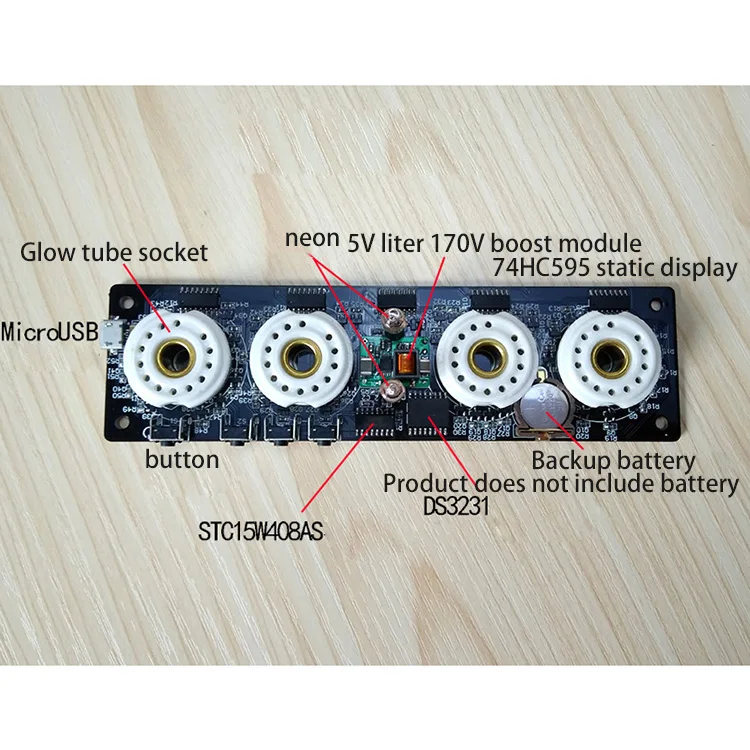 Glow Tube Clock 4-bit Integrated + Remote control RGB LED DS3231 TIME Nixie Clock QS30-1 SZ1-1 SZ3-1 SZ-8 ZM1020 Z560M