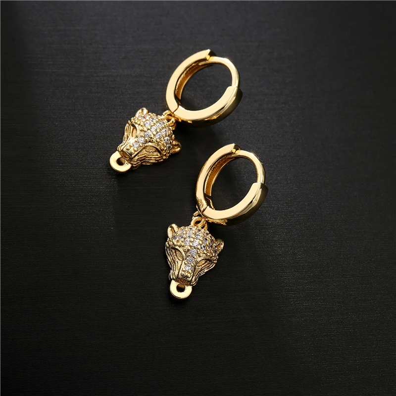 NEWBUY Fashion Gold Color Animal Dangle Earrings For Women Unique Design Leopard Earring Statement Female Party Jewelry