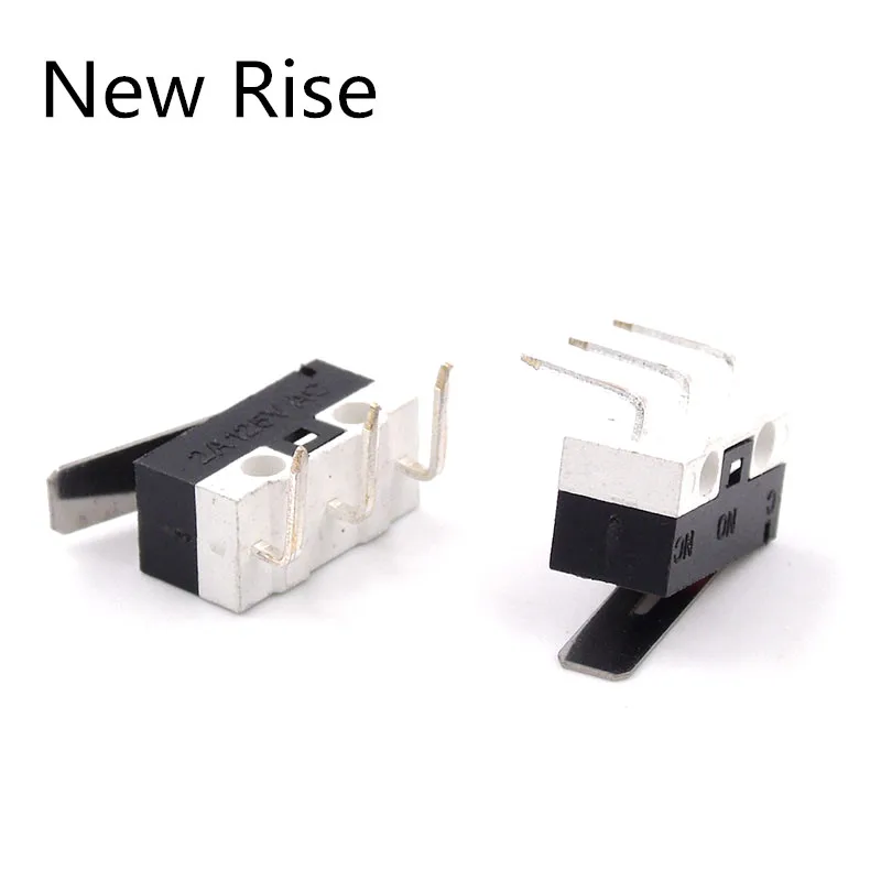 10Pcs Limit Switch Push Button Switch 1A 125V AC Mouse Switch 3Pins 90 Degree Curved Needle Micro Switch