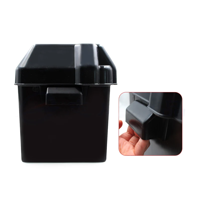 1 Set Car Smart Battery Box USB Car Charger Power Guard Storage Case & Belt GM-EP-9116 For RV Boat Auto Etc 13.4*7.67*10.6\
