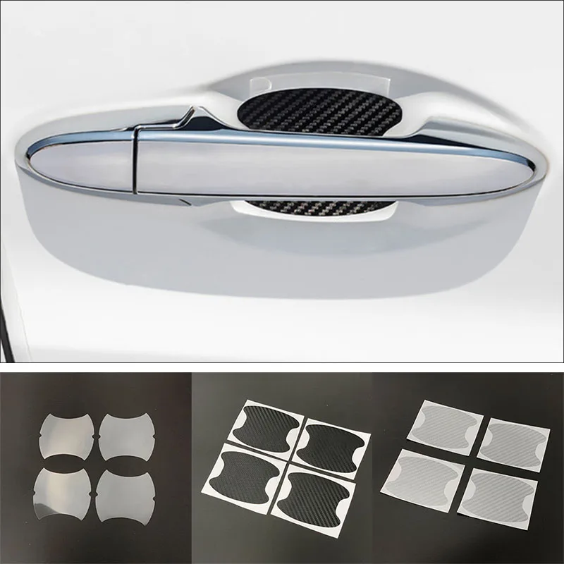 4pcs Car Door Handle Bowl Protector Sticker for Toyota C-HR Matrix Mirai FUN  WAY AURIS JPN Taxi AVALON Century Rush Fortuner