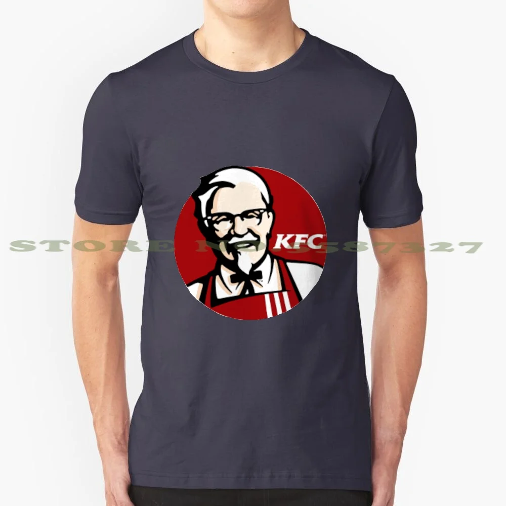 Kfc Logo 100% Pure Cotton T-Shirt Kfc Drawing How New The History Logos Man Buckets Brand Fast Food Famous Evolution Of