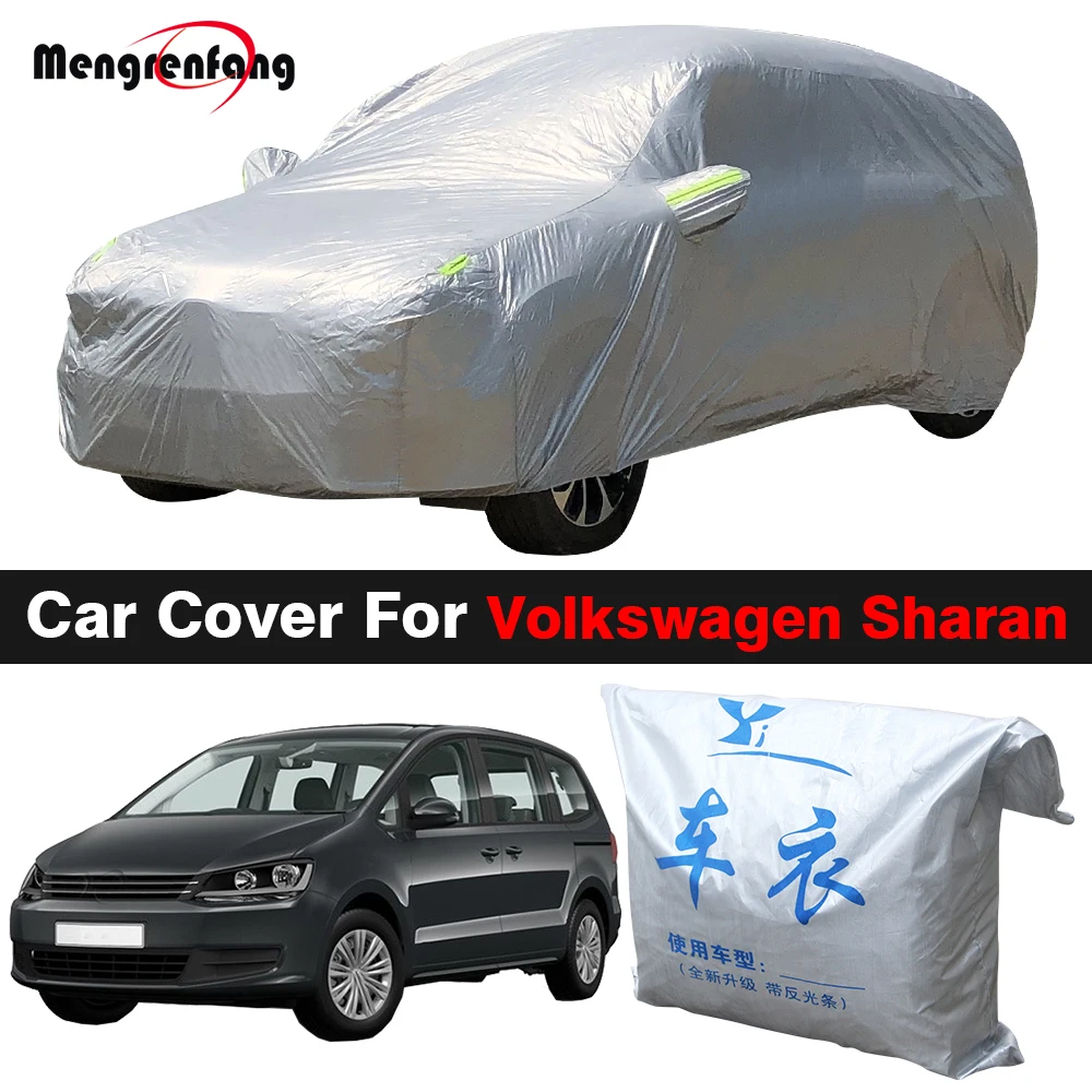 Car Cover Outdoor Anti-UV Sun Shade Snow Rain Protect MPV Cover Dustproof For VW Volkswagen Sharan