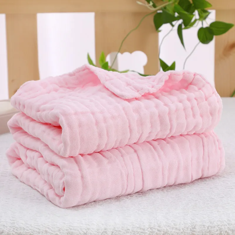 Newborn Organic Cotton Blanket Baby 6-Layers Gauze Bath Towel Infant Boys Girls Natural Muslim Wrap Swaddle Bebe Hold Wraps 45