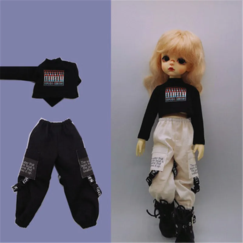 BJD Doll Clothing suitable for the 1/6 1/8 Blythes Size Cool Cargo Set Pants doll Boy Pocket Set Doll Accessories