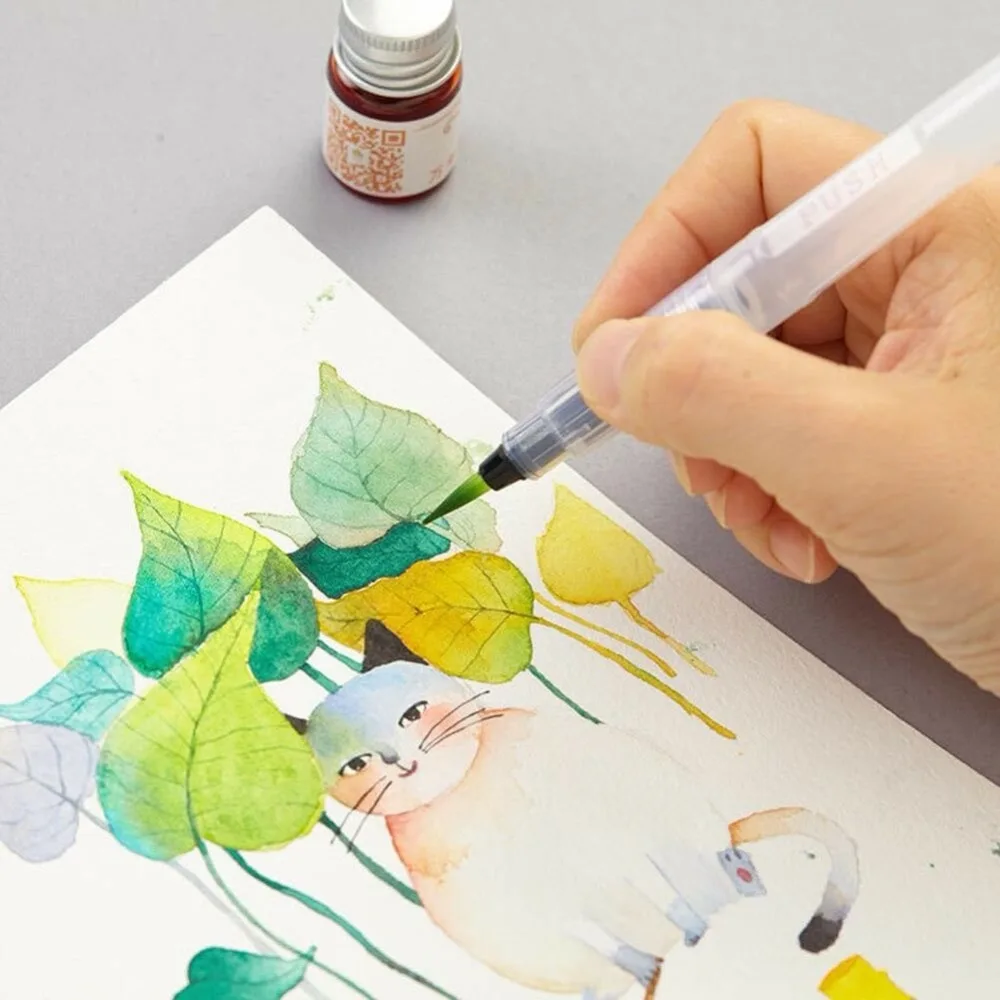 New 6/3/1Pcs Transparent Tap Water Watercolour Ink Pen Water Paint Brush Watercolor Calligraphy Painting Tools Sets