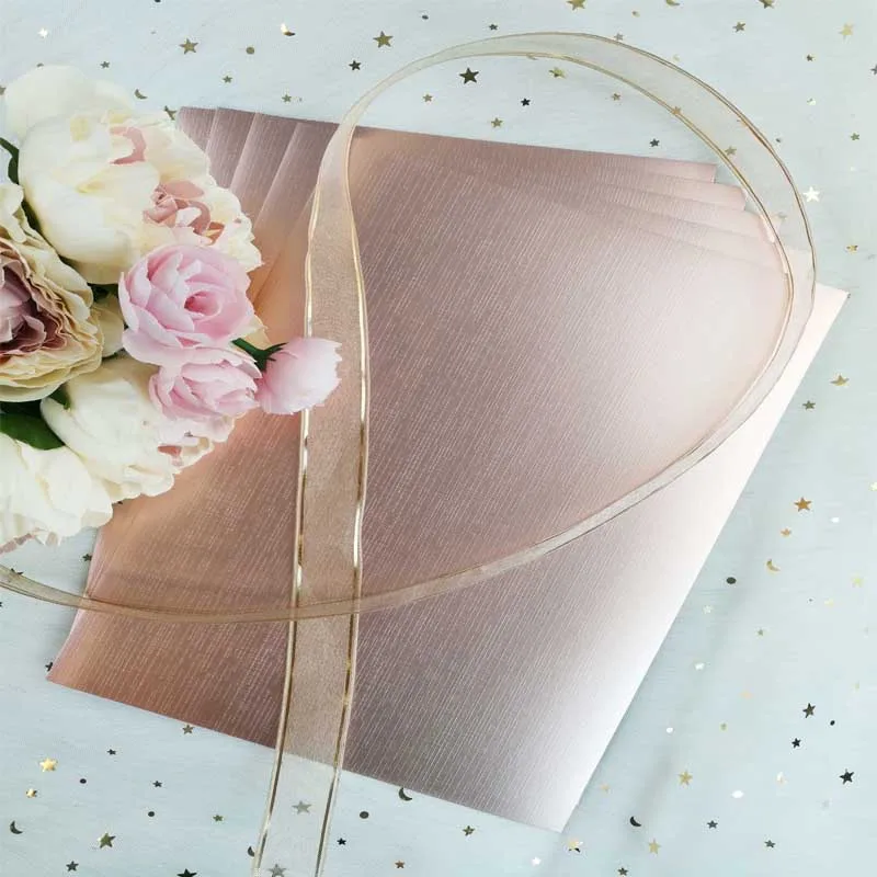 5PCS/bag of Metallic With Texture Rose Gold Cardstock Paper Card A4 250gsm DIY Scrapbooking paper pack craft Background pad