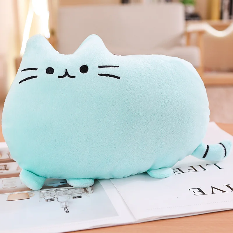 25/40/50cm Kawaii Cat Pillow Cotton Biscuit Plush Animal Doll Toy Big Cushion Cover Peluche Gift Child Birthday Gift