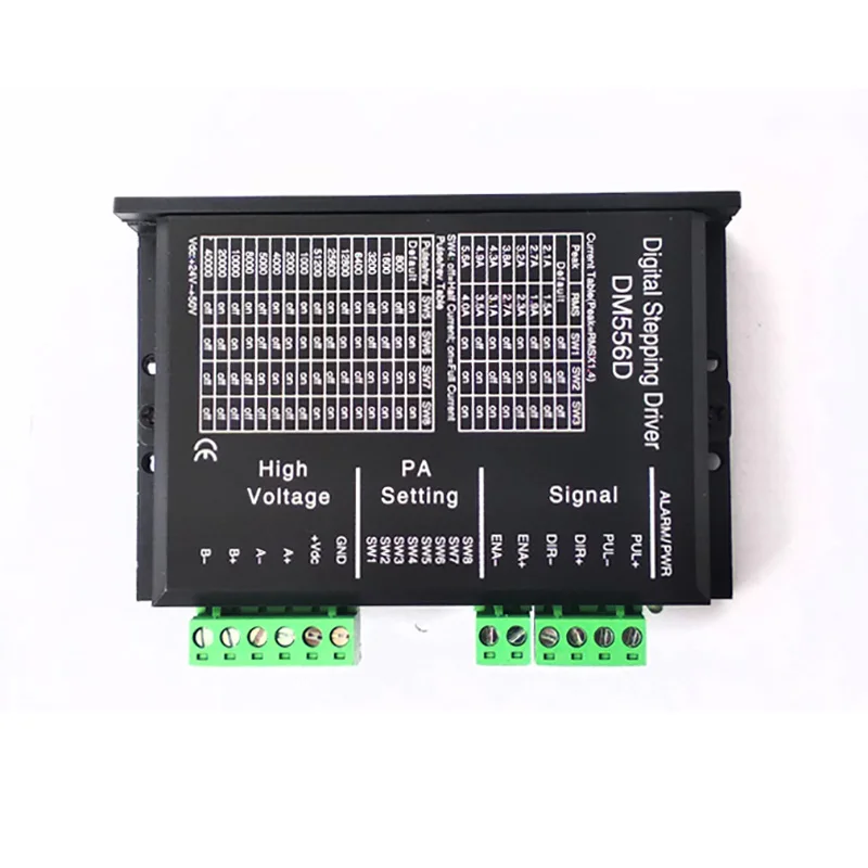 Imagem -04 - Khz Motorista de Passo de Alta Potência Bifásico para Fresagem de Roteador Cnc Nema17 23 Stepping Driver do Motor Dm556d 48v dc 1kw 20