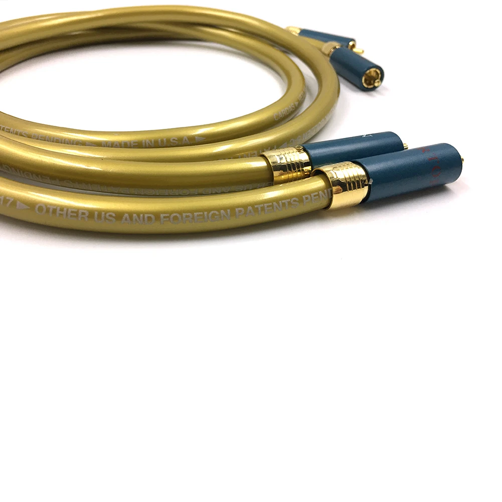 HiFi คู่ Type-1 Gold Plated ปลั๊ก RCA สาย 2RCA ชายชายสายเชื่อมต่อสําหรับ Cardas HEXLINK GOLDEN 5-C