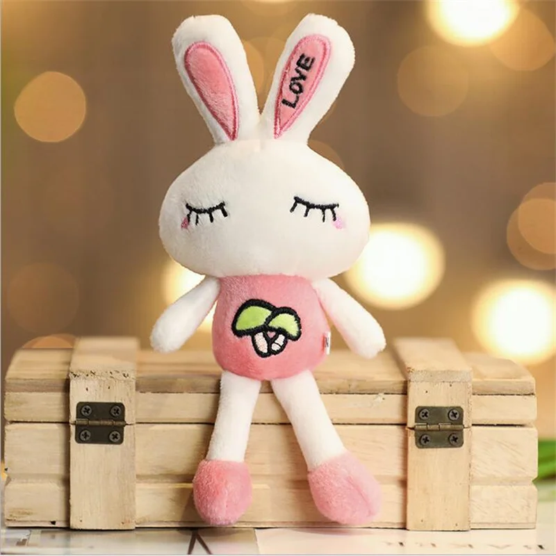 1PCS Random Color ，Bunny Plush Toys ，Mini Small Rabbit Doll Bag Pendant ，Stuffed Soft Love Rabbit Toy ，Wedding Ragdoll Wholesale