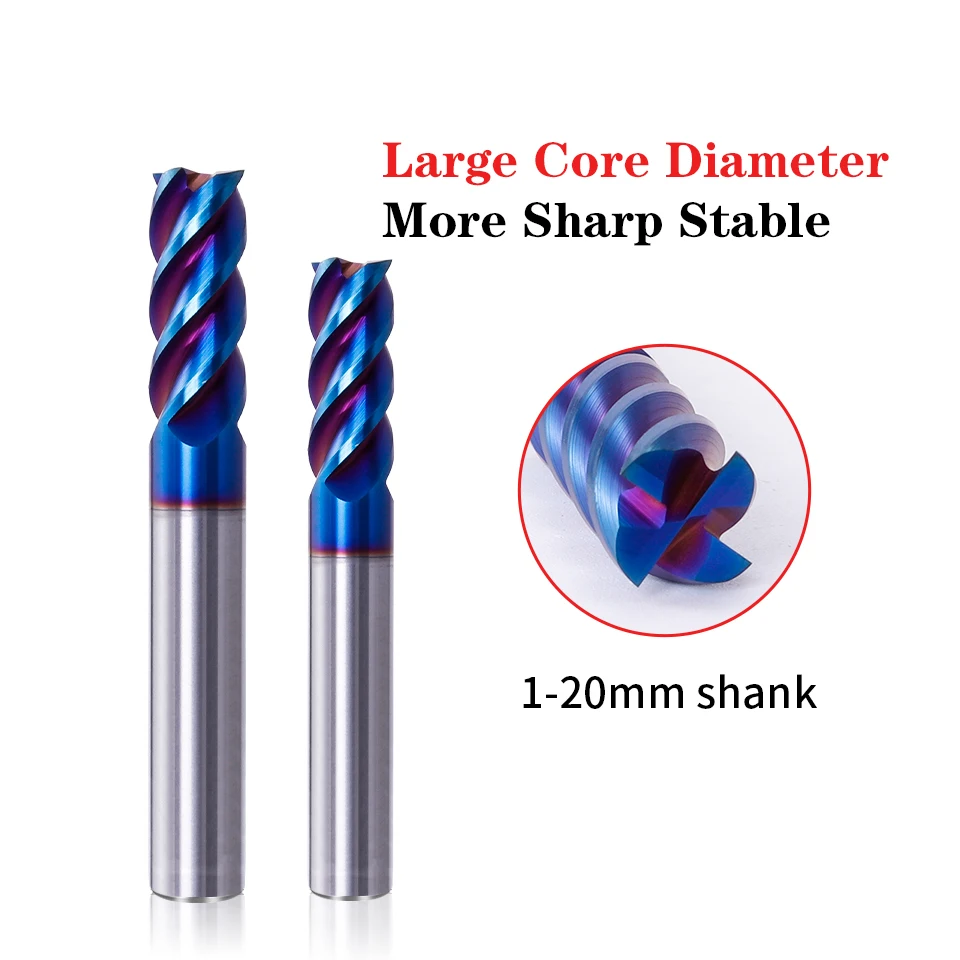 Imagem -02 - Carbide End Mill Alloy Milling Cutter Tungsten Steel Face Endmills Cnc Machine Cutting Tools Aço Inoxidável Flautas Hrc65