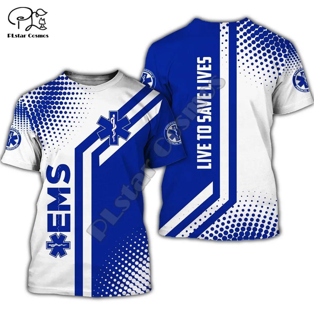 PLstar Cosmos Newest Emergency Medical Service EMS 3D Print T-shirt Harajuku Streetwear Men/Women Short Sleeve Drop Shipping E33