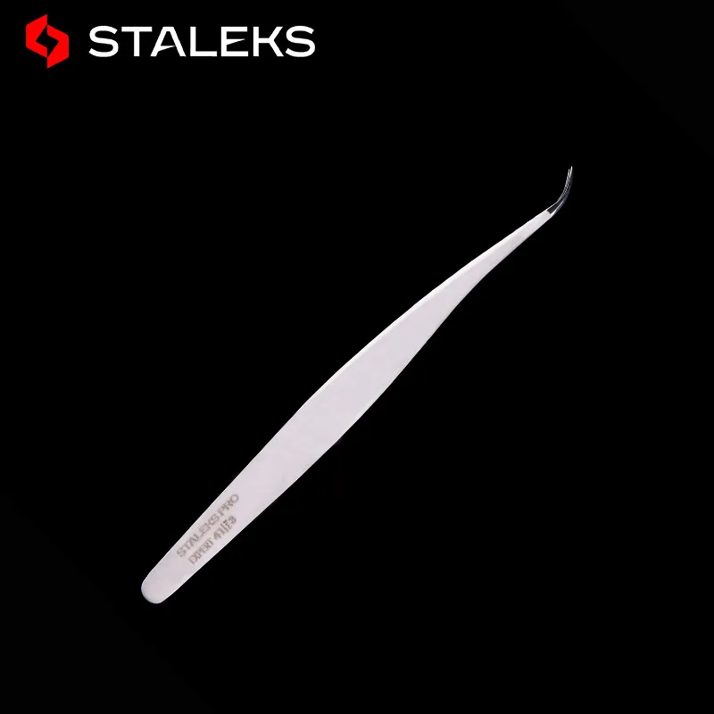 1pc STALEKS TE-41-3 High Quality Graft Eyelash Tool High Precision False Eyelash Tweezers Eyelash Makeup Assistance Tool