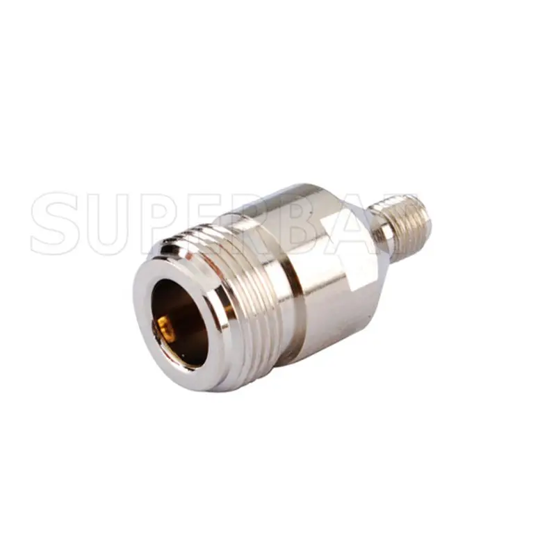 Adaptador de piezas Superbat, Conector recto N hembra, clavija de SMA-N (pin macho), 2 RP-SMA