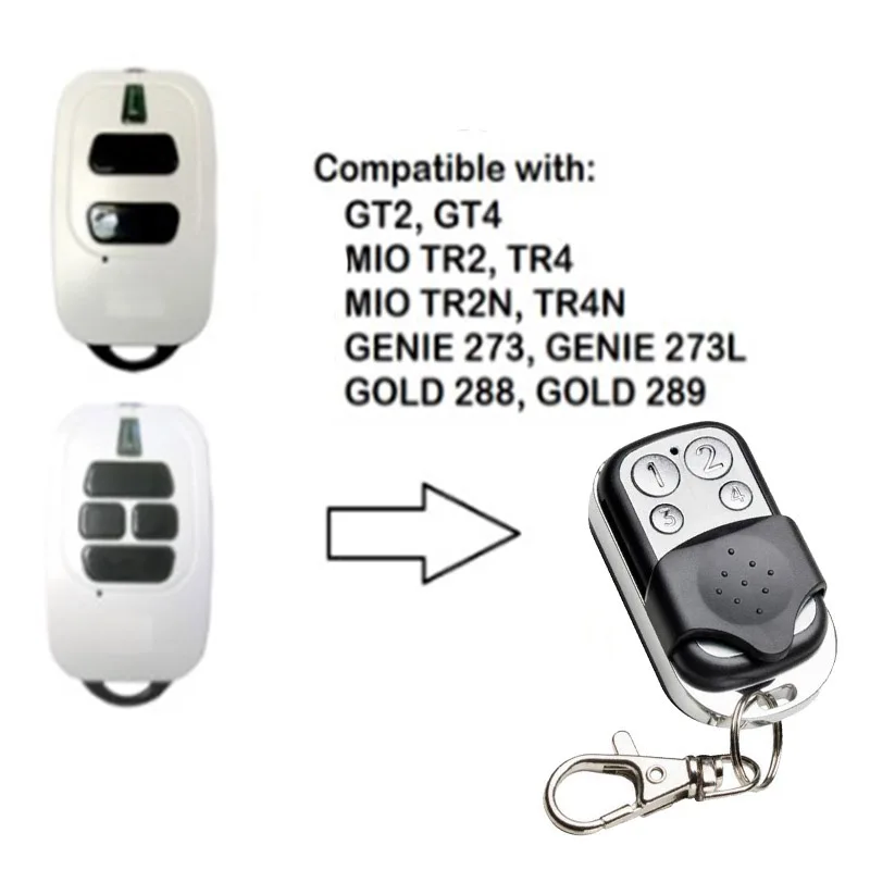 For DEA MIO TR2 TR4 Garage Door Remote Control Rolling Code 433.92mhz DEA GT2 GT4 Vzdialená with GOLD 288 and 289 Gate Keychain