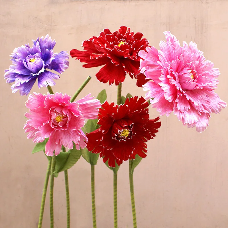 Artificial Big Peony Head Flower Wall, Wedding Road Background Props, Photo Studio, Silk Flower for Home Decoration, Red Peony