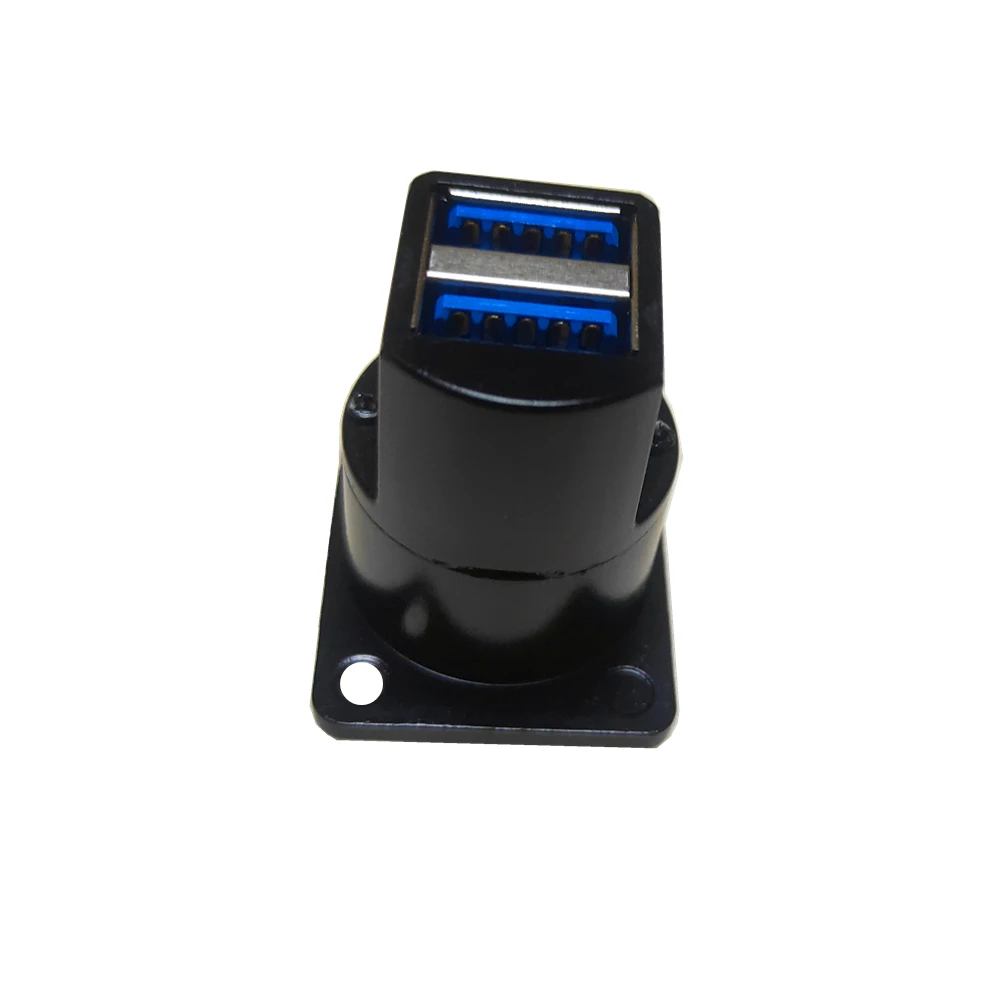 Двухпортовый док-модуль USB 3,0 типа D, 1 шт., порт A, 3,0 Высокоскоростная передача данных, паяльная прямая розетка 86, алюминиевая панель