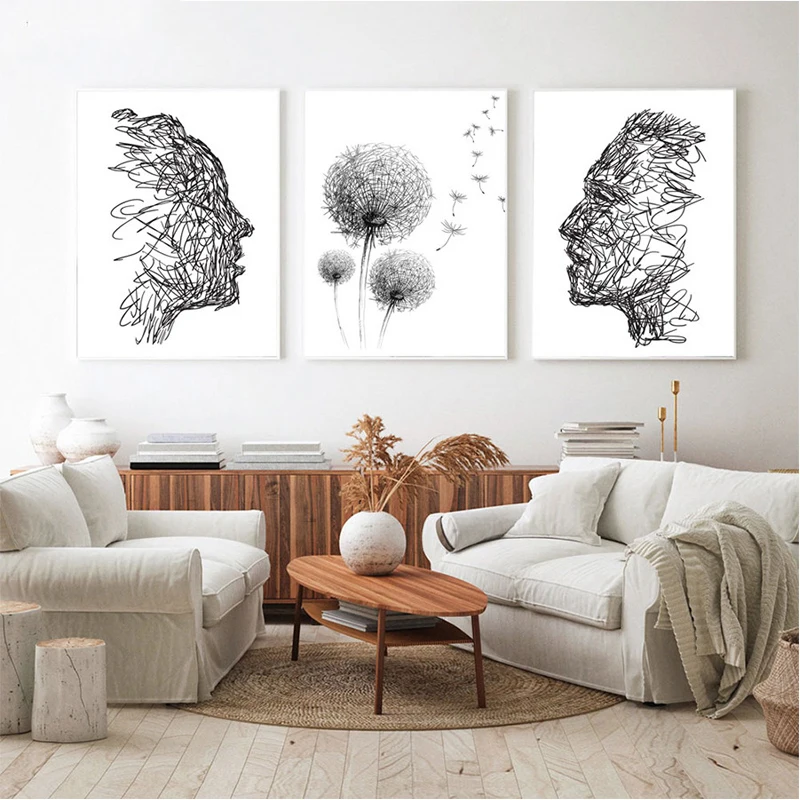 

5D Diy Diamond Painting Full Square Round Drill 3pcs line figure dandelion Diamond Embroidery mosaic Cross Stitch kitsZP-798