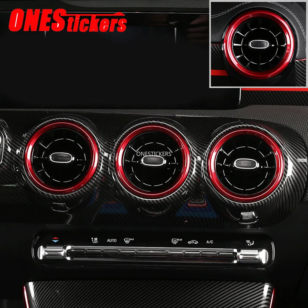 For Mercedes Benz A CLA Class W177 V177 C118 A180 A200 2019 2020+ Car Accessories Air Condition Air Vent Outlet Ring Cover Trim