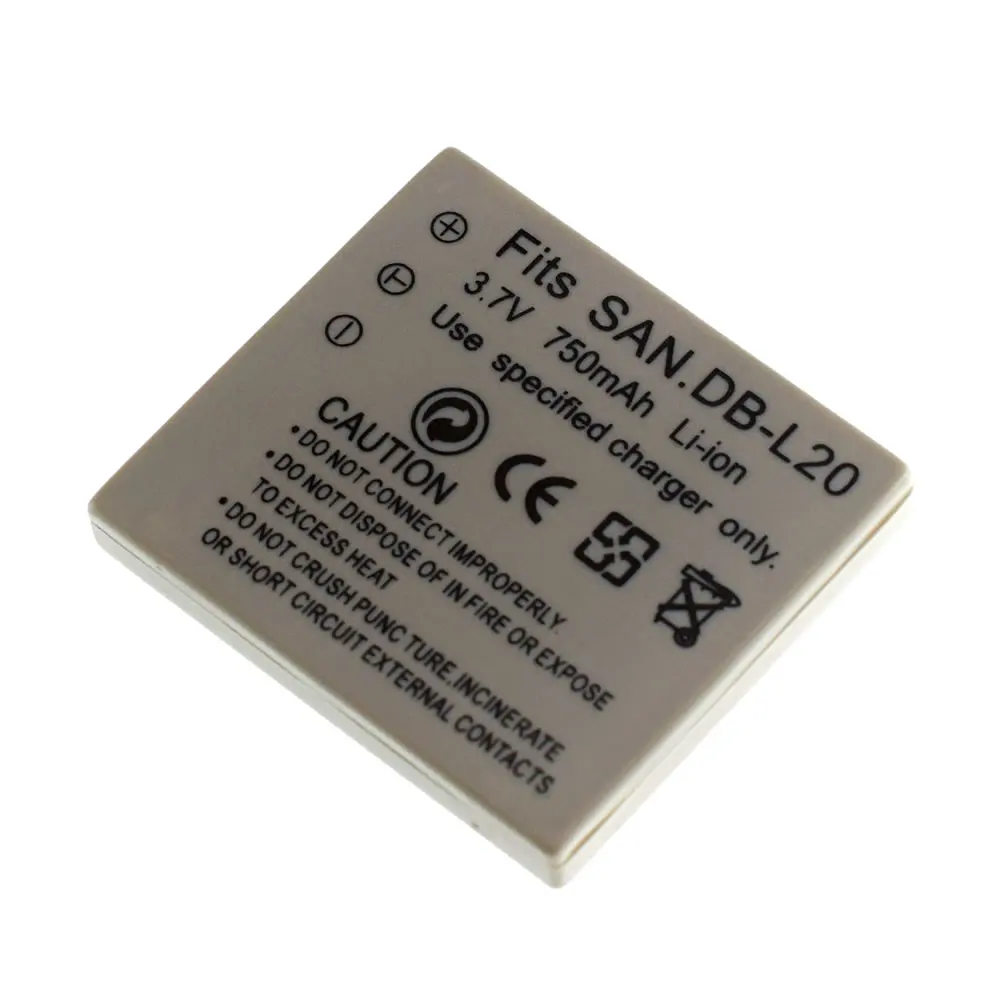 Sanyo DB-L20 DBL20 Xacti VPC-C4V VCP-CG9 VPC-C1 DMX-C4(D) 용
