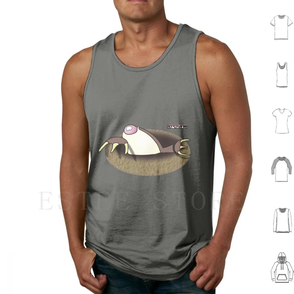 Mole Tank Tops Vest Sleeveless Mole Animal Nature Creature Mammal Hole Digger Tunnel Dark Nose Blind Onomatopia