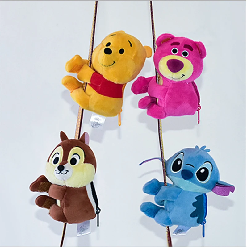 Disney Cartoon Plush Toys Dolls Winnie Pooh Donald Chip Stitch Dumbo Lotso Alien Stuffed Plush Toys Decoration Gift Girls