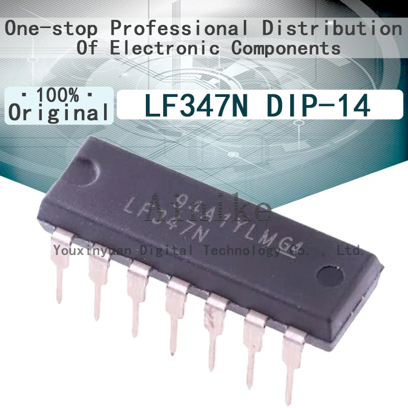 10/Pcs New Original  LF347 LF347N DIP-14 Four channel operational amplifier chip IC