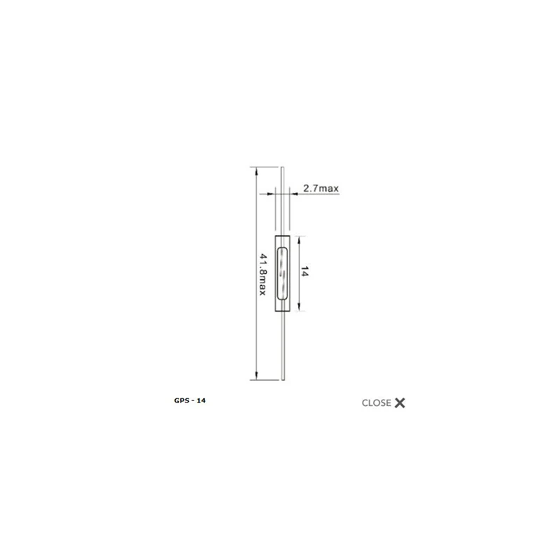 5 pcs Plastic Type 2*14mm Normally Open Reed Switch GPS-14A Magnetic Switch Anti Vibration