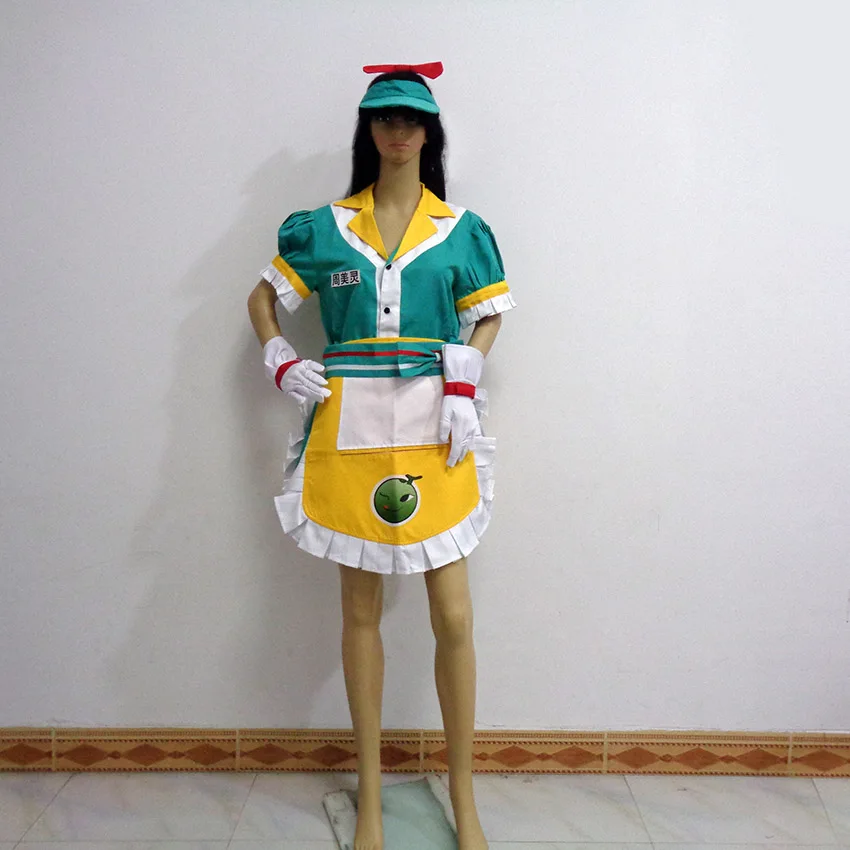 

OW Mei Cosplay Costume Honeydew Skin Christmas Party Halloween Uniform Outfit Cosplay Costume Customize Any Size