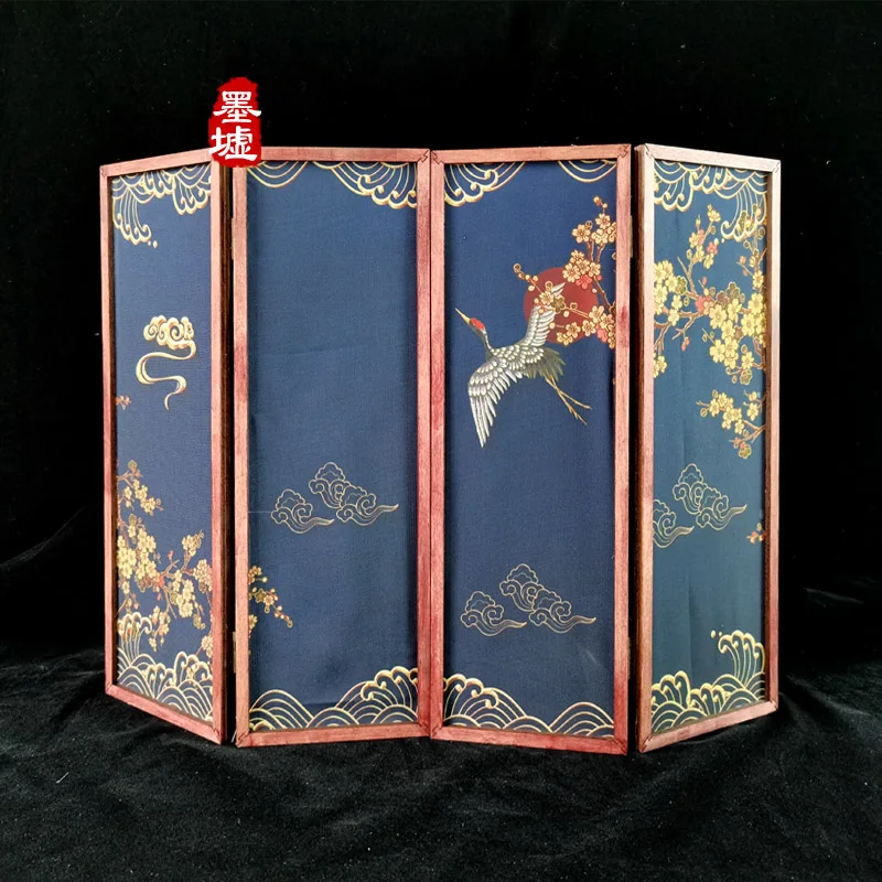 Yuri China's Ancient Furniture Screen Fold Scene Background Model For 1/12 1/6 BJD OB11 Photo Props Cosplay Gift