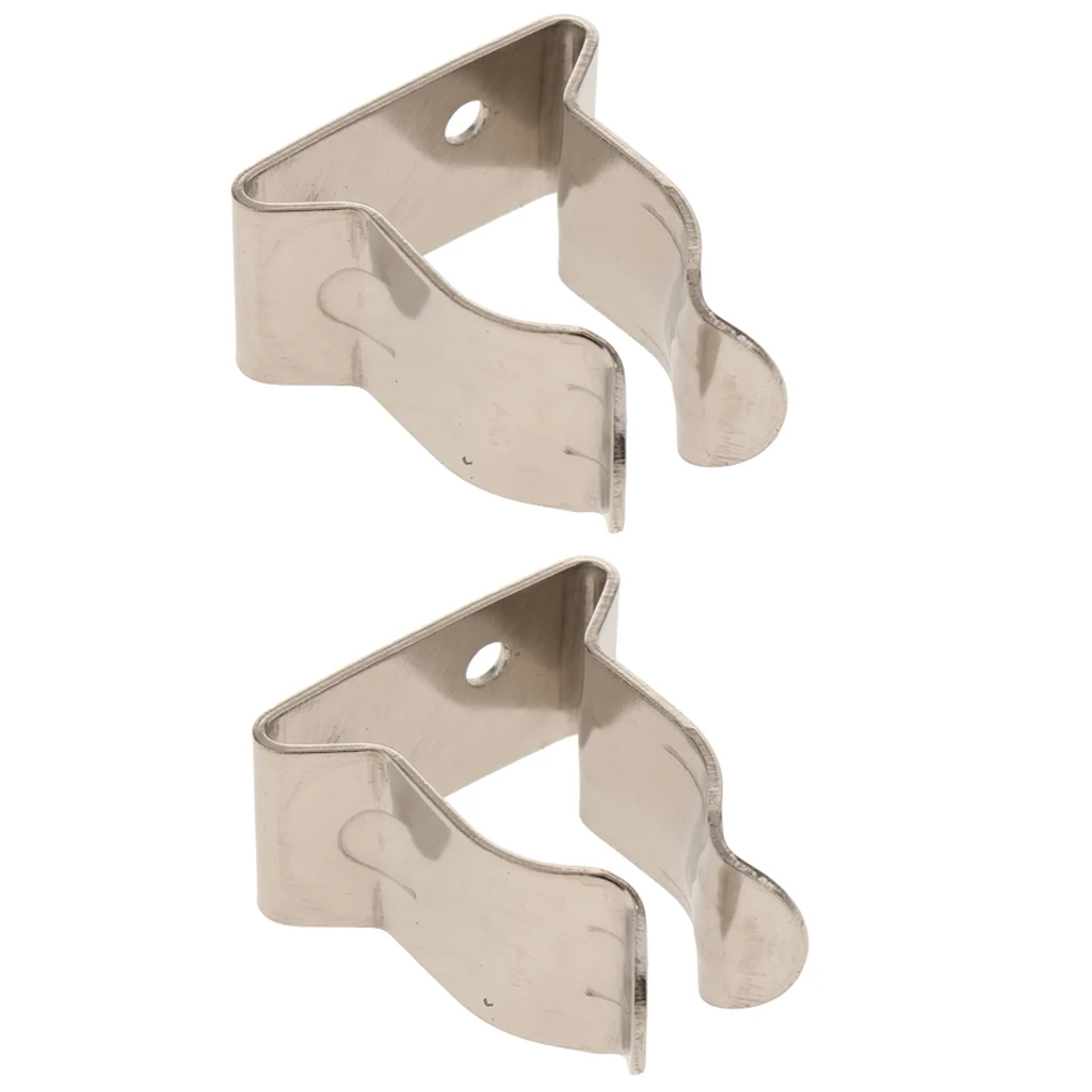 2x 304 Stainless Steel  For Boat Hook Stainless Steel Tube Clips
