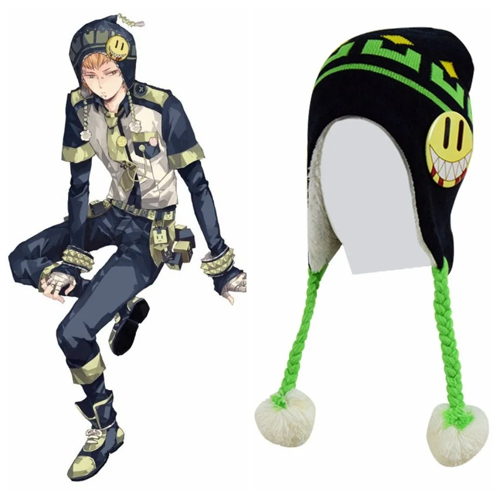 In Stock Anime Cos DRAMAtical Murder Noiz Cosplay Hat Set DMMD DRAMAtical Murder Noiz Knitted Cap