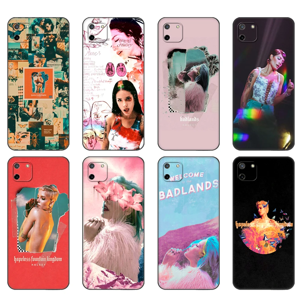 Black tpu Case For OPPO Realme C11 Case For Realme C 11 RealmeC11 Back RMX2185 Case Cover Halsey Hopeless Fountain Kingdom Coque