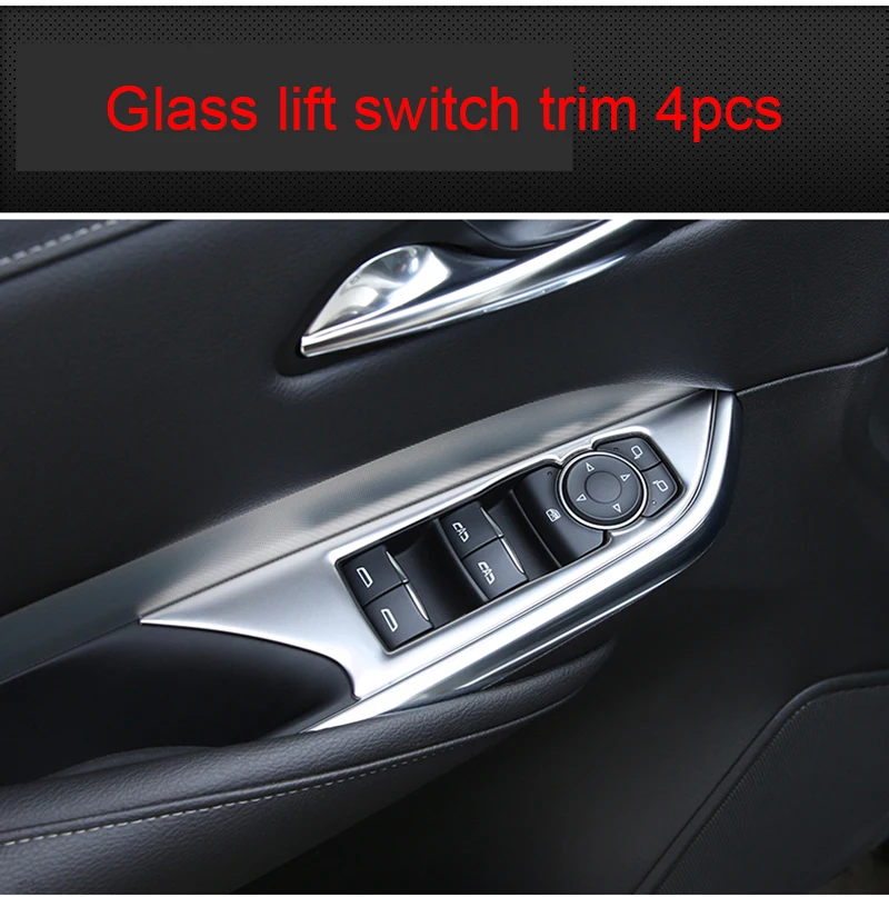 Car Interior Glass Lift Switch Trim For Cadillac 4pcs Xt4 Chrome