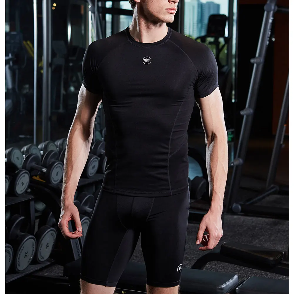 RION-pantalones cortos de compresión para hombre, ropa interior deportiva de secado rápido, para gimnasio, Fitness y entrenamiento