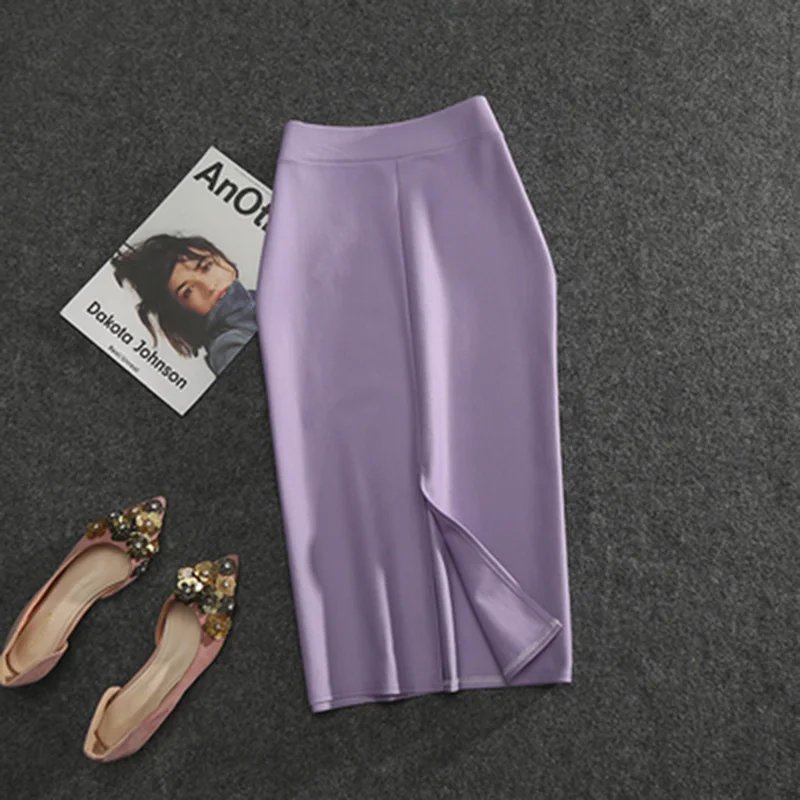 2026 New Women's Pencil Skirts Solid Pur High Waist Slim Fit Girl Summer Office Lady Elastic Female Sexy Tube Faldas PL211