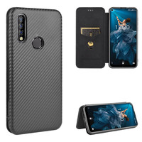For Oukitel C17 Case Luxury Flip Carbon Fiber Skin Magnetic Adsorption Case For Oukitel C17 Pro C 17 OukitelC17 Phone Bags