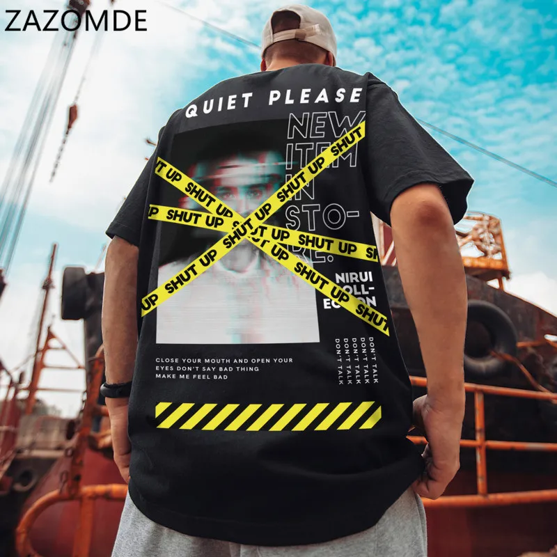 

ZAZOMDE Harajuku Men' Tshirt Women Big Graffiti Smile Cool Unisex Short Sleeve T Shirt Streetwear Anime Funny Print T-shirt