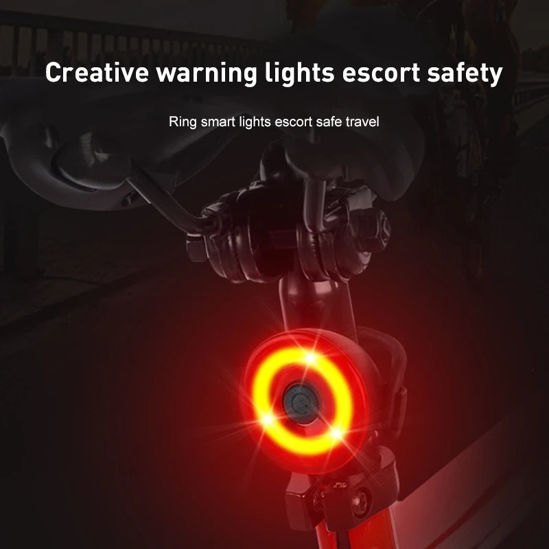 Bike Light Waterproof Rear Tail Light LED USB Rechargeable Battery Type Mountain Back Tail Headlight Waterproof Lamp Flashlight