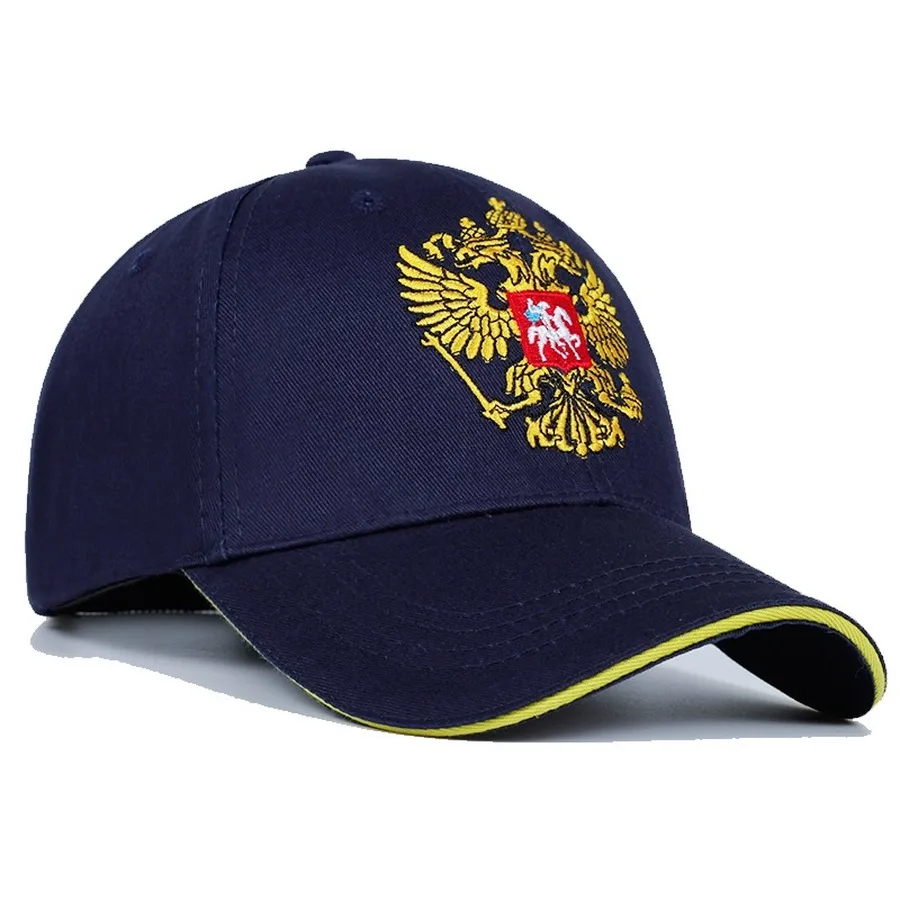New Mens Neutral Cotton Baseball Cap Russia Badge Embroidery Snapback Fashion Sports Hat Men and women with Patriot Hat bone
