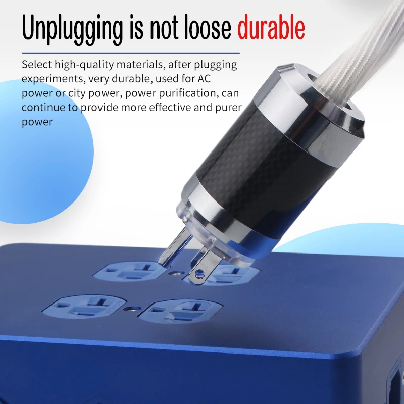 อัศวินสีเทา GK-80 ไข้เกรด HiFi Power Filter ทองแดงสีแดงอเมริกันเครื่องฟอกอากาศเสียง Gold Plated/โรเดียมชุบ Power outlet