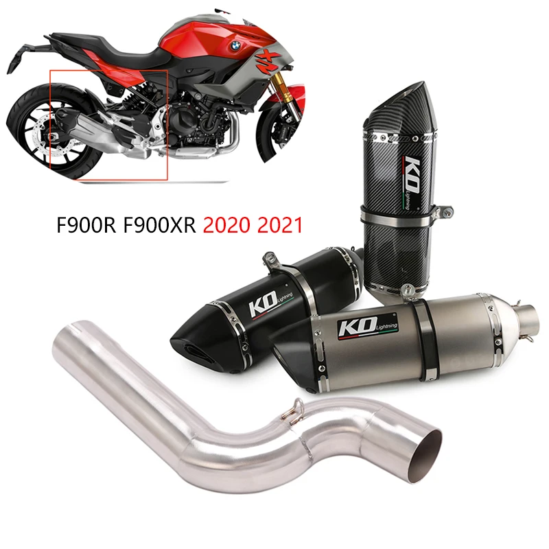 2020-2023 F900R F900XR Slip-on Exhaust Set Motorcycle Mid Link Pipe 51mm Mufflers Removable DB Killer Escape Stainless Steel