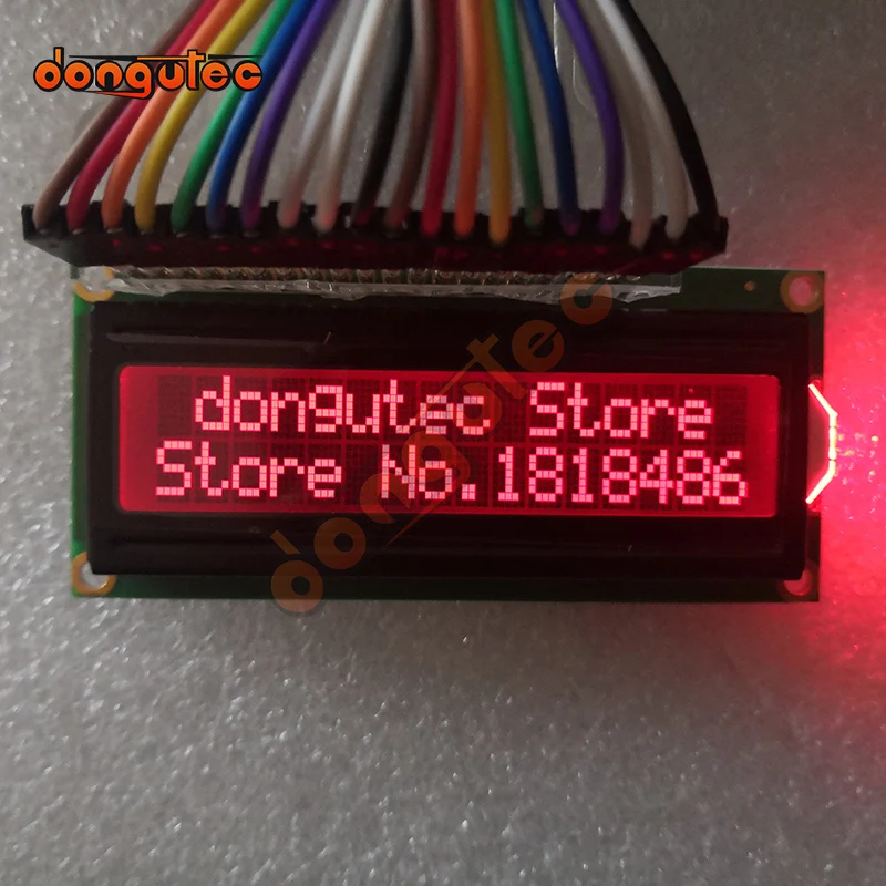 1602 16X2 Character LCD Module Display Screen (Red Character ) FSTN Negative Black Background